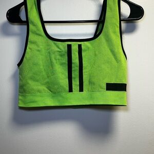 Fabletics Lime Green and Black Sports Bra